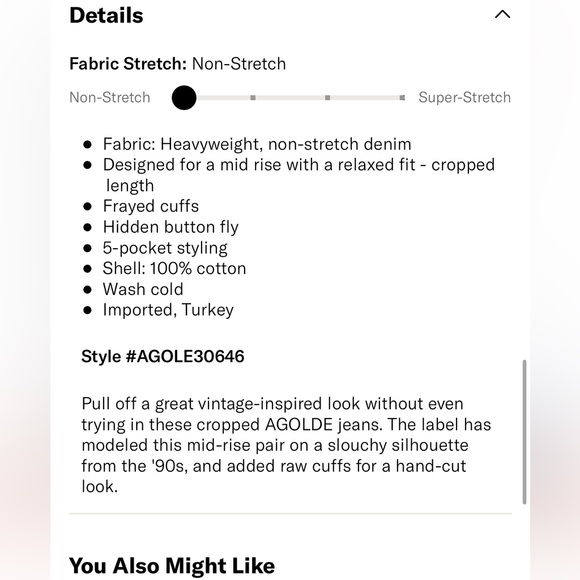 AGOLDE 90’s crop mid rise straight jeans - Picture 5 of 11